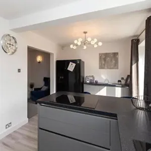 dark grey kitchen